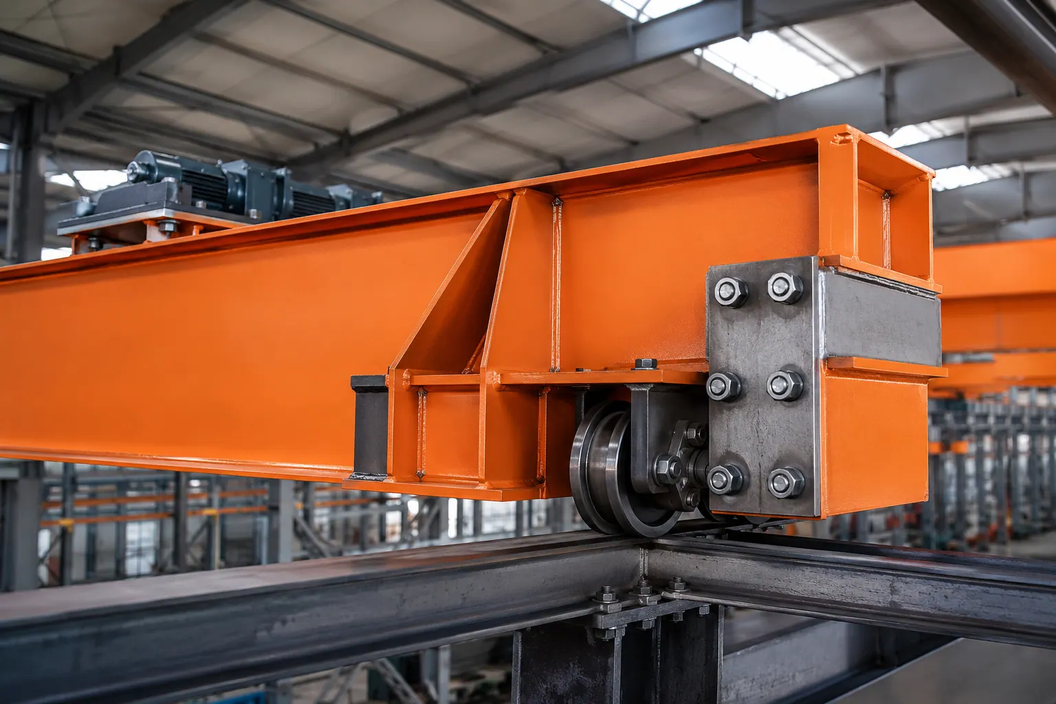Structural steel detail for lifting equipment