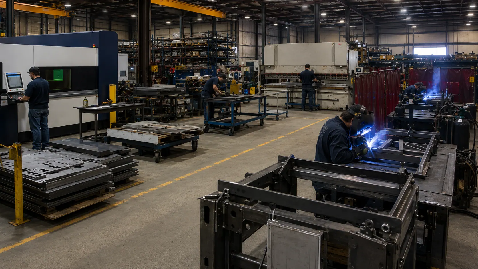 Industrial metal fabrication process